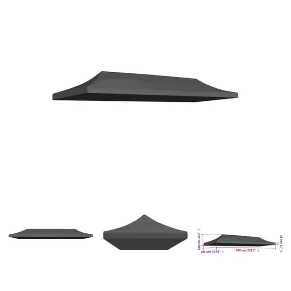 The Living Store tag til festtelt 3x6 m antracitgrå -  Festtelte & havepavilloner – tage
