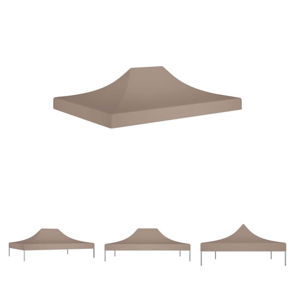 The Living Store tag til festtelt 4x3 m 270 g/m² gråbrun -  Festtelte & havepavilloner – tage