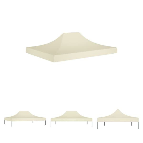 The Living Store Juhlateltan katto 4x3 m kerma 270 g/m² -  Katosten & huvimajojen irtokatot