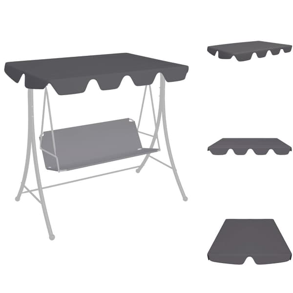 Festtelte & havepavilloner – tage - Living baldakin til havegynge 188/168x145/110 cm antracitgrå