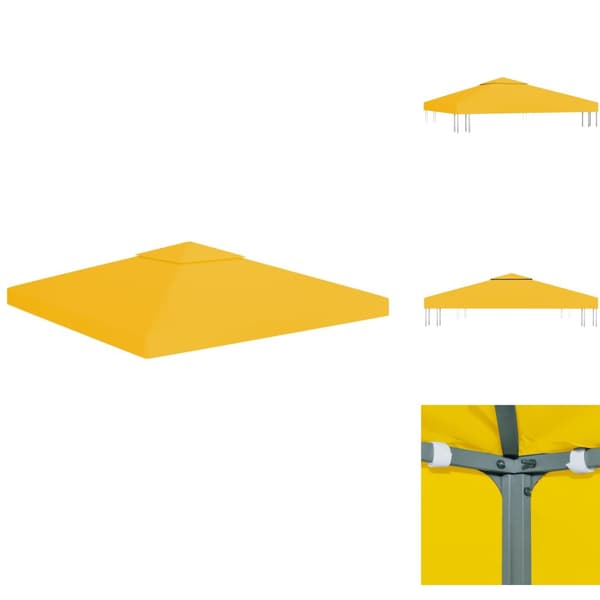 Tak till partytält & lusthus - Living Paviljongtak med ventilering 310 g/m² 3x3 m gul