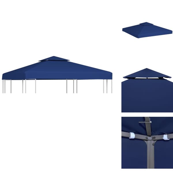 Festtelte & havepavilloner – tage - Living baldakin til havepavillon 3x3 m 310 g/m² mørkeblå