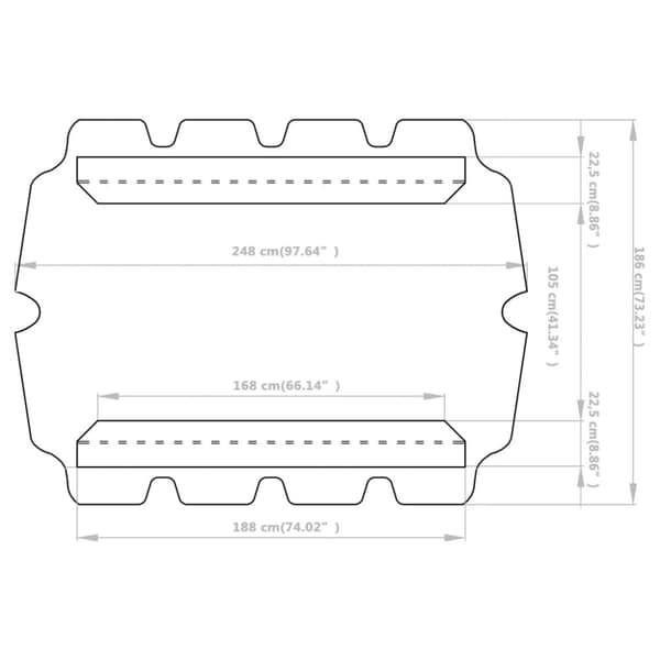 Festtelte & havepavilloner – tage - Living baldakin til havegynge 188/168x145/110 cm blå