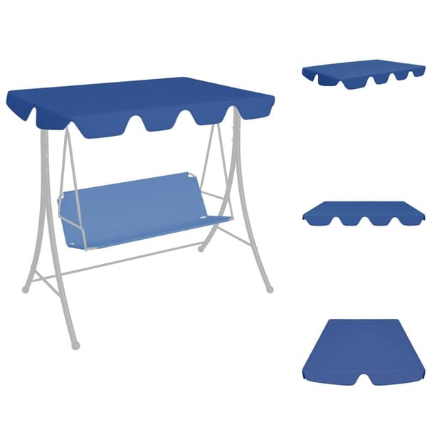 Festtelte & havepavilloner – tage - Living baldakin til havegynge 188/168x145/110 cm blå