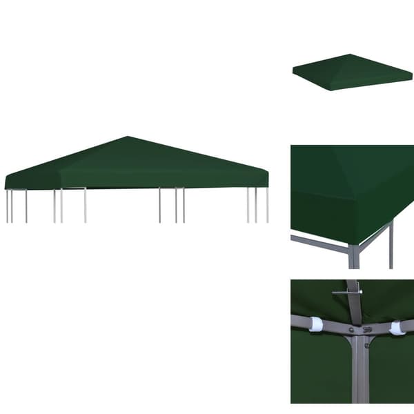 Tak till partytält & lusthus - Living Paviljongtak 310 g/m² 3x3 m grön