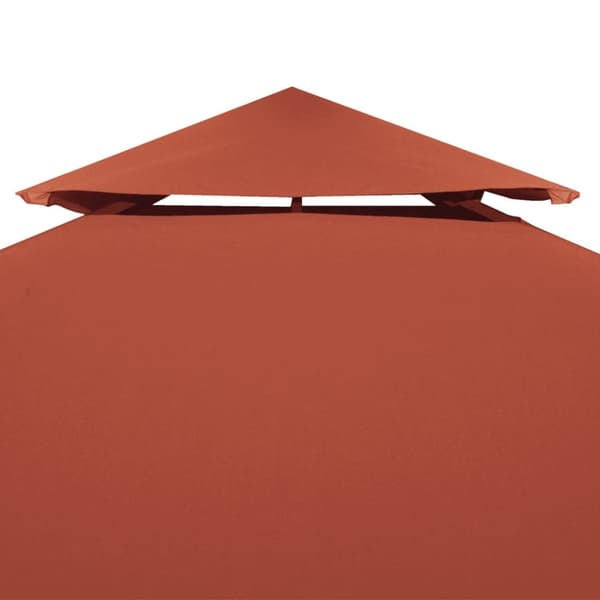 Festtelte & havepavilloner – tage - Living pavillontopdække 2 niveauer 4x3 m 310 g/m² terrakotta