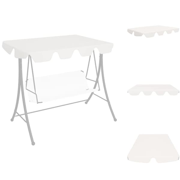 Festtelte & havepavilloner – tage - Living baldakin til havegynge 150/130x105/70 cm hvid