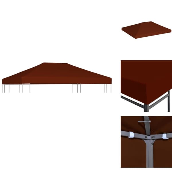 Festtelte & havepavilloner – tage - Living pavillontopdække 310 g/m² 3 x 4 m terracotta
