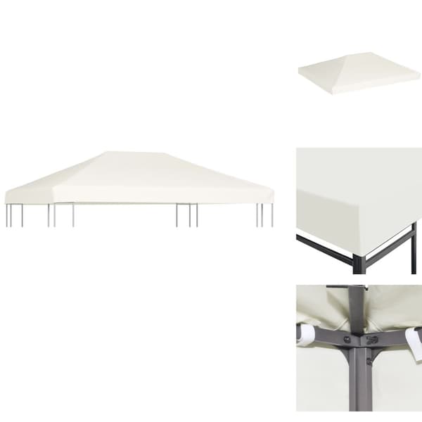 Festtelte & havepavilloner – tage - Living pavillontopdække 310 g/m² 4 x 3 m cremehvid