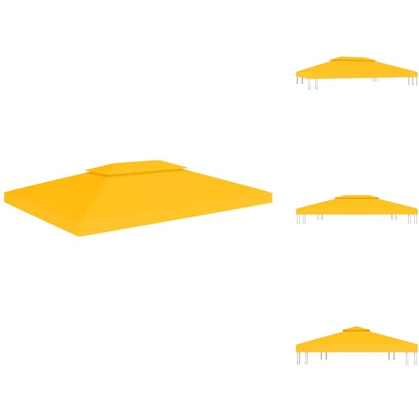 Tak till partytält & lusthus - Living Paviljongtak med ventilering 310 g/m² 4x3 m gul
