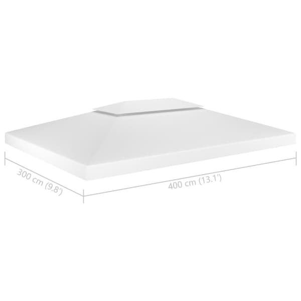 Katosten & huvimajojen irtokatot - Living 2-kerroksinen huvimajan katto 310 g/m² 4x3 m valkoinen