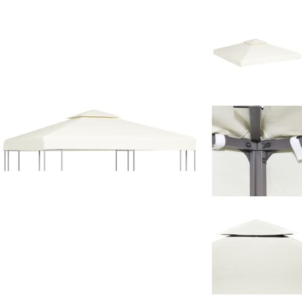 Tak till partytält & lusthus - Living Paviljongtak 310 g/m² 3 x 3 m gräddvit