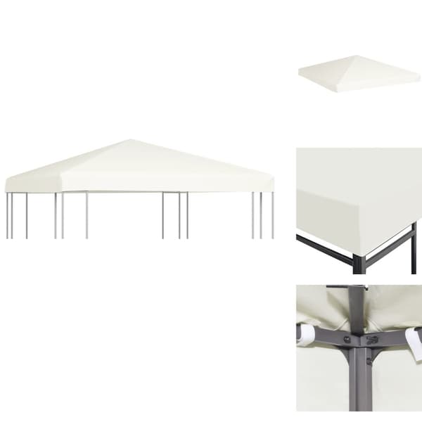 Festtelte & havepavilloner – tage - Living pavillontopdække 310 g/m² 3 x 3 m cremehvid