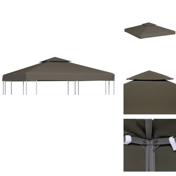 Katosten & huvimajojen irtokatot - Living Kaksikerroksinen huvimajan katto 310 g/m² 3x3 m harmaanruskea