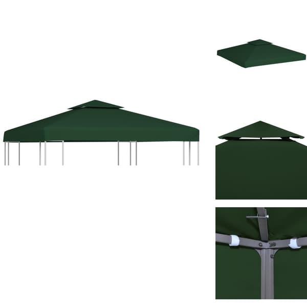 Tak till partytält & lusthus - Living Paviljongtak 310 g/m² 3 x 3 m grön