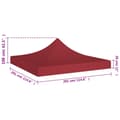 Pikkukuva 6 / 6: Katosten & huvimajojen irtokatot - Living Juhlateltan katto 3x3 m viininpunainen 270 g/m²