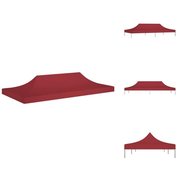 Festtelte & havepavilloner – tage - Living tag til festtelt 6x3 m 270 g/m² bordeauxfarvet