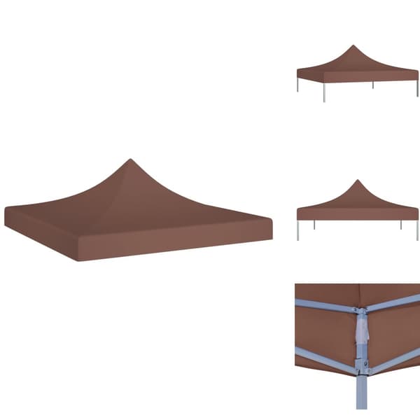 Festtelte & havepavilloner – tage - Living tag til festtelt 3x3 m 270 g/m² brun