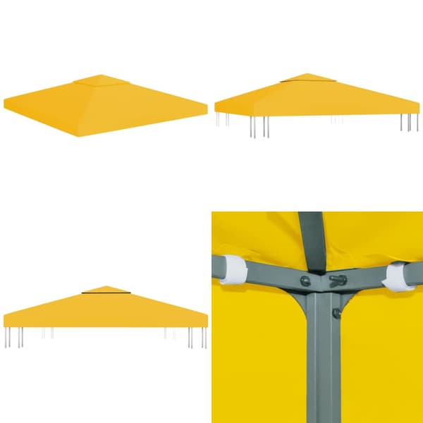 Paviljongtak med ventilering 310 g/m² 3x3 m gul - Paviljong - Paviljonger - Home & Living
