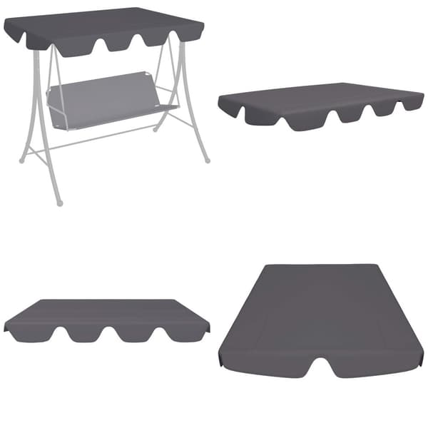 Baldakin til havegynge 150/130x105/70 cm antracitgrå - Baldakin - Baldakiner - Home & Living