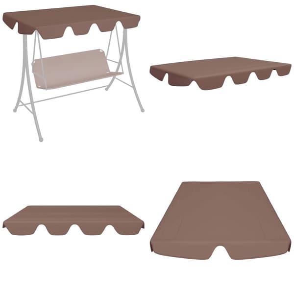 Baldakin til havegynge 150/130x105/70 cm brun - Baldakin - Baldakiner - Home & Living