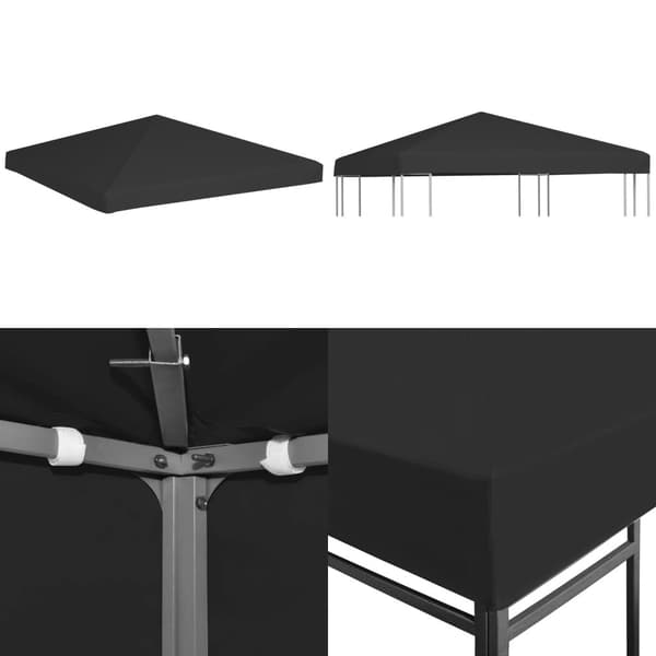 Huvimajan katto 270 g /m² 3x3 m musta - Huvimaja - Huvimajat - Home & Living
