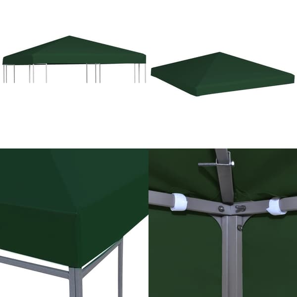 Pavillontopdække 310 g/m² 3 x 3 m grøn - Pavillontopdække - Pavillontopdækker - Home & Living