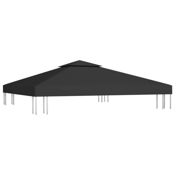 2-kerroksinen huvimajan katto 310 g/m² 3x3 m musta - Huvimaja - Huvimajat - Home & Living