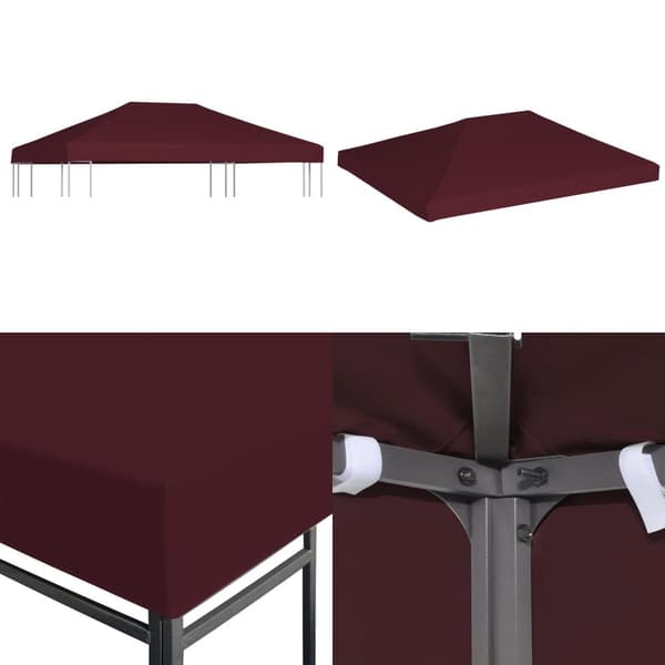 Pavillontopdække 310 g/m² 3 x 4 m bordeauxfarvet - Pavillontopdække - Pavillontopdækker - Home & Living
