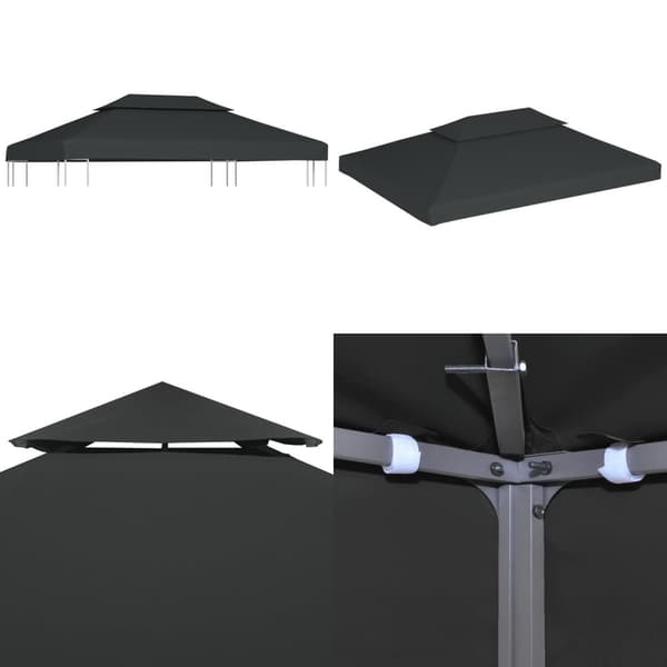 Pavillontopdække i 2 lag 310 g/m² 4x3 m antracitgrå - Pavillontopdække - Pavillontopdækker - Home & Living