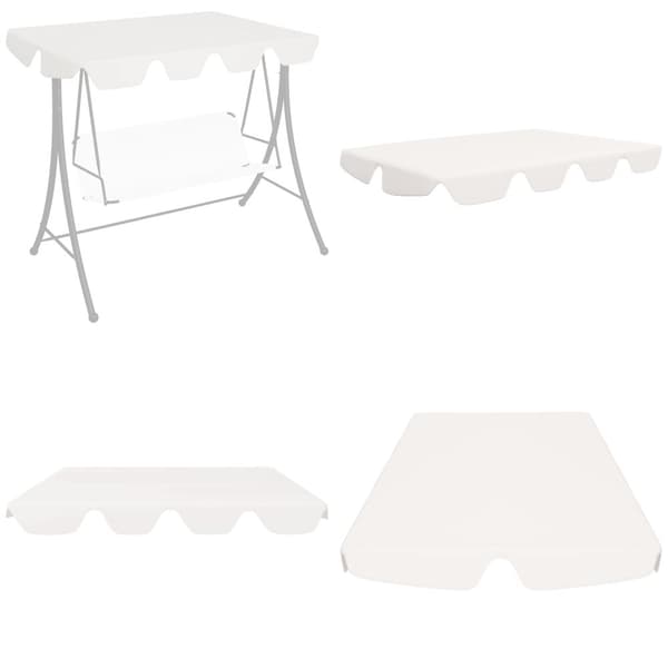 Baldakin til havegynge 150/130x105/70 cm hvid - Baldakin - Baldakiner - Home & Living