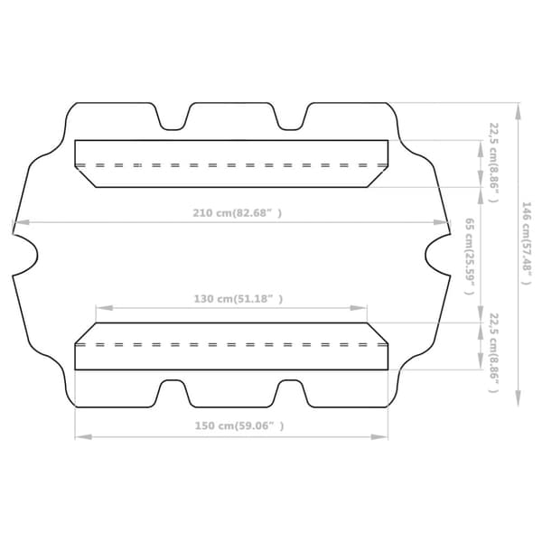 Baldakin til havegynge 150/130x105/70 cm sort - Baldakin - Baldakiner - Home & Living