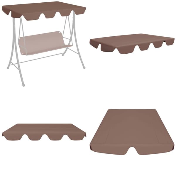 Baldakin til havegynge 188/168x145/110 cm brun - Baldakin - Baldakiner - Home & Living