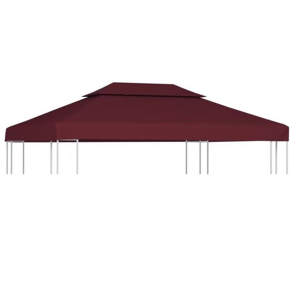 Huvimajan katto 2 kerrosta 310 g/m² 4x3 m viininpunainen - Huvimaja - Huvimajat - Home & Living