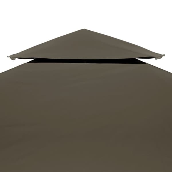 Kaksikerroksinen huvimajan katto 310 g/m² 3x3 m harmaanruskea - Huvimaja - Huvimajat - Home & Living