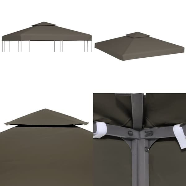 Paviljongtak med ventilering 310 g/m² 3x3 m taupe - Paviljong - Paviljonger - Home & Living