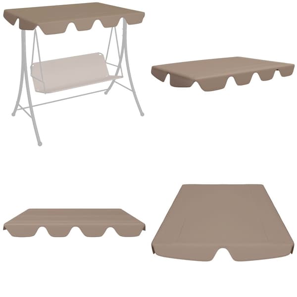 Baldakin til havegynge 188/168x145/110 cm gråbrun - Baldakin - Baldakiner - Home & Living