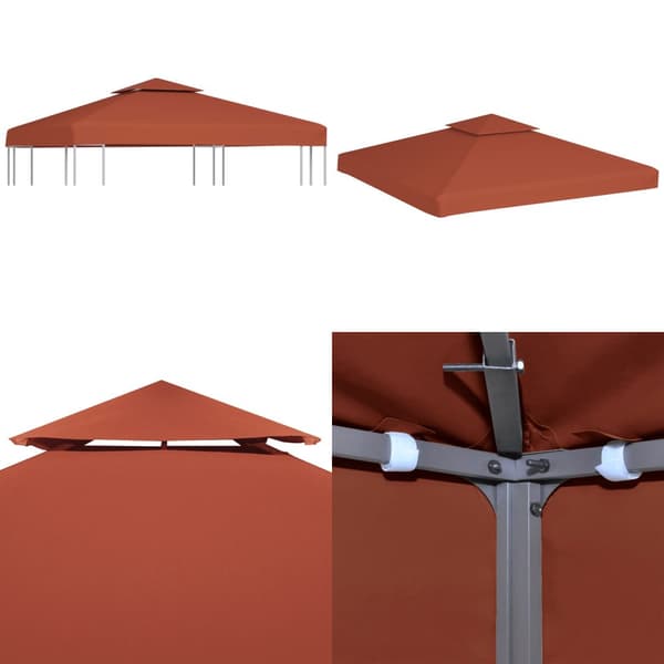 Paviljongtak med ventilering 310 g/m² 3x3 m terrakotta - Paviljong - Paviljonger - Home & Living