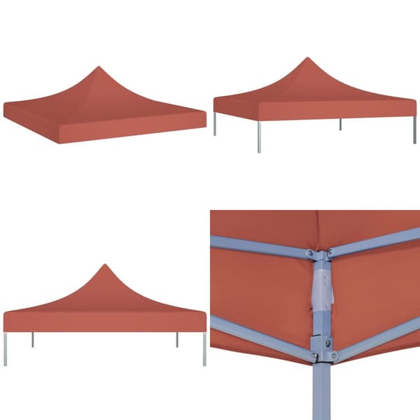 Juhlateltan katto 3x3 m terrakotta 270 g/m² - Juhlateltan Katto - Juhlateltan Katot - Home & Living