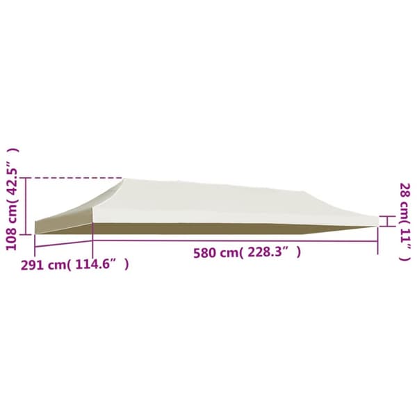 Juhlateltan katto 3x6 m kerma - Juhlateltan Katto - Juhlateltan Katot - Home & Living