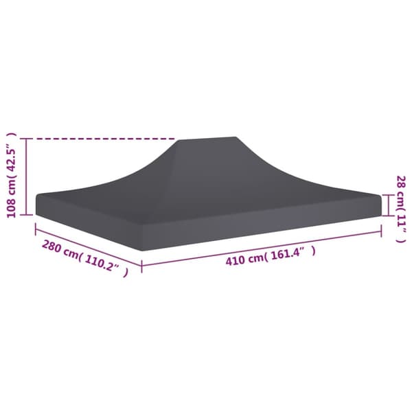 Juhlateltan katto4x3 m antrasiitti 270 g/m² - Juhlateltan Katto - Juhlateltan Katot - Home & Living