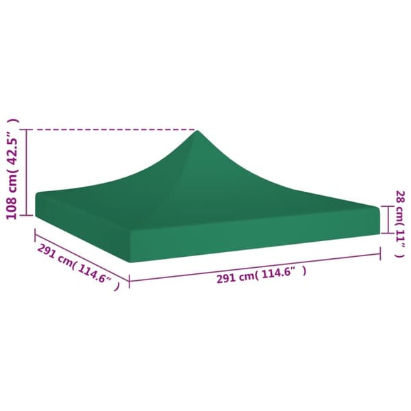Tak till partytält 3x3 m grön 270 g/m² - Tak Tält - Tak Partytält - Home & Living