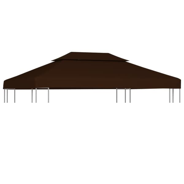 Paviljongtak med ventilering 310 g/m² 4x3 m brun