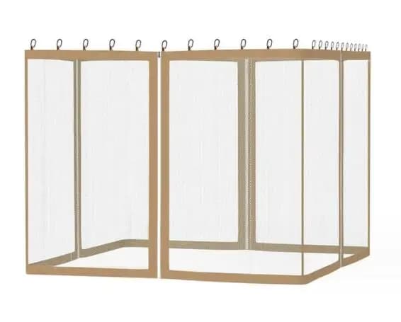 Myggenet Gazebo, Holdbart Polyester, Praktisk Lynlåsdesign,sort, 300x300cm (10x10ft)