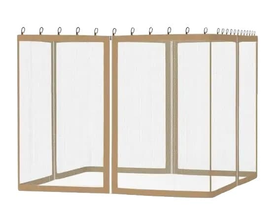 Myggenet Gazebo, Holdbart Polyester, Praktisk Lynlåsdesign,sort, 300x300cm (10x10ft) Brun 300x300cm (10x10ft)