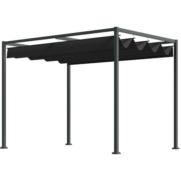 Rootz Sun Protection Pergola - Puutarhakatos - Ulkopaviljonki - Metallirunko - Jatkettava katto - UV-suojattu kansi - 298cm x 213cm x 221cm