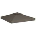 Miniatyrbild 2 av 2: Paviljongtak med ventilering 310 g/m² 3x3 m taupe