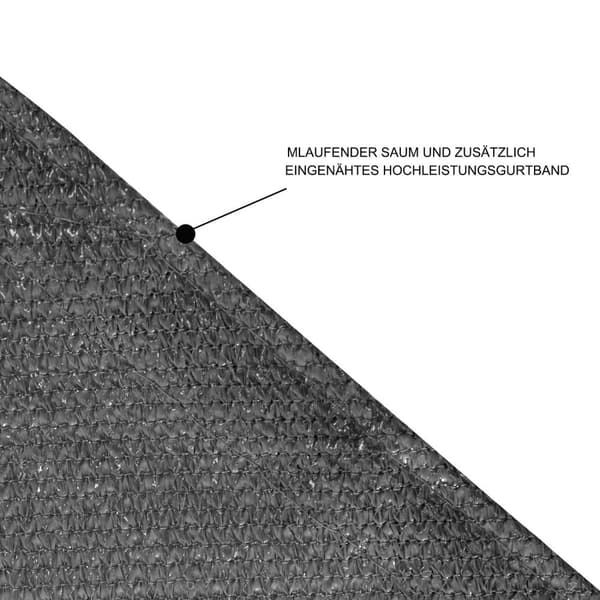 Rootz Triangular Sun Sail - Varjostin - Aurinkovarjosuoja - UV-suoja - Ulkopeite - Pation markiisi - Puutarhaseinä - Harmaa - 3x3x4,25m