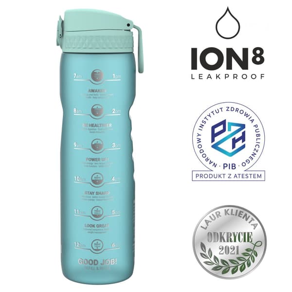 ION8 Ice Motivator-flaska 1,1 liter BPA-fri Sonic Blue