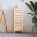 Miniatyrbild 3 av 7: vidaXL Skåplucka lamelldesign 99,3x39,4 cm massiv furu